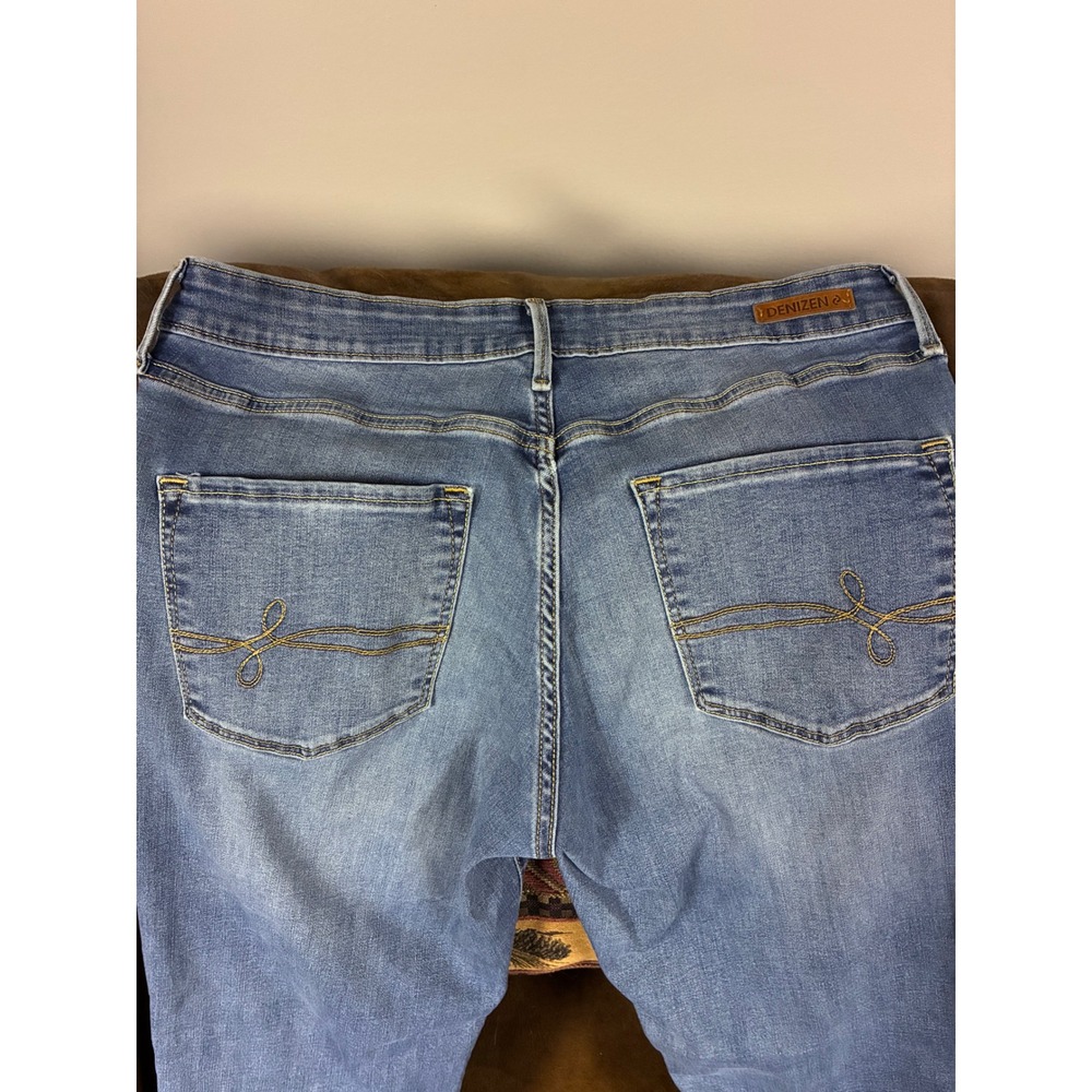 Denizen Levi's Modern Slim Cuffed Jeans Womens 10 Medium Wash Distressed Blue - Picture 7 of 8